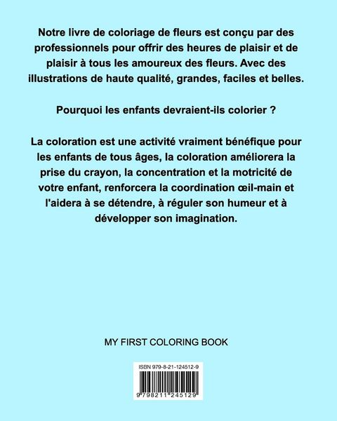Produktbild: Livre de coloriage de fleurs pour enfants