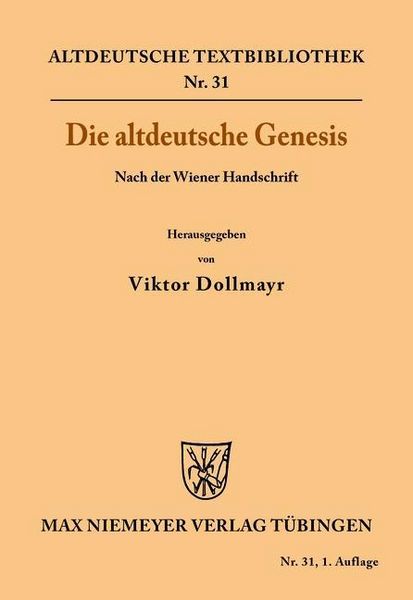 Produktbild: Die altdeutsche Genesis
