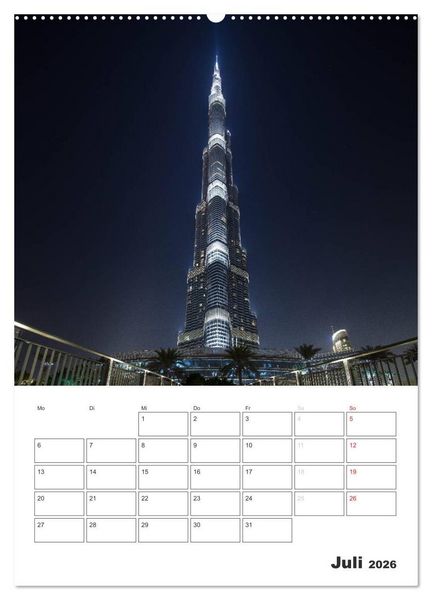 Produktbild: Vertical Dubai 2026 (hochwertiger Premium Wandkalender 2026 DIN A2 hoch), Kunstdruck in Hochglanz