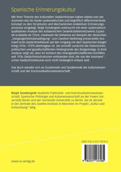 Produktbild: Spanische Erinnerungskultur
