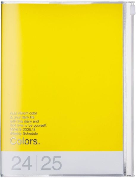 MARK'S 2024/2025 Taschenkal. A5 vertikal, COLORS // Yellow