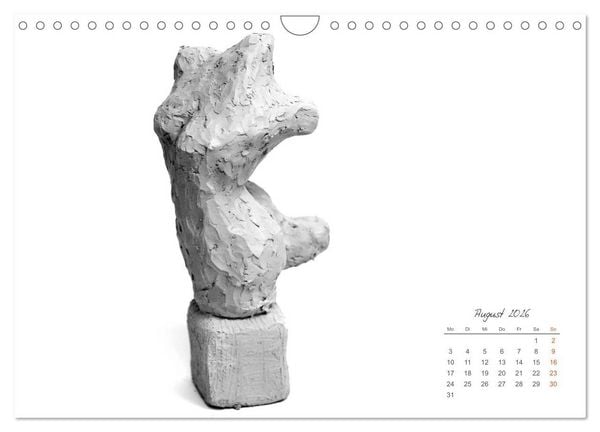 Produktbild: Gef&uuml;hle in Ton geformt - Intuitives plastisches Gestalten mit Tonerde (Wandkalender 2026 DIN A4 quer), CALVENDO Monatskalender