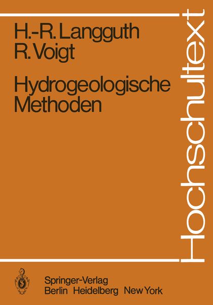 Produktbild: Hydrogeologische Methoden
