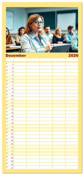 Produktbild: Familienplaner 2026 - Powerfrauen - Frauen in anspruchsvollen Berufen mit 5 Spalten (Wandkalender, 21 x 45 cm) CALVENDO