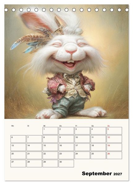 Produktbild: Wundersame Seelen. Kaninchen zwischen Fantasie, Humor und feiner Poesie (Tischkalender 2027 DIN A5 hoch), CALVENDO Monatskalender