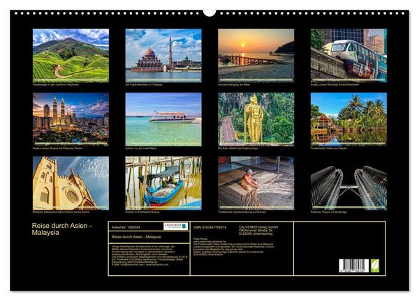 Produktbild: Reise durch Asien - Malaysia (Wandkalender 2026 DIN A2 quer), CALVENDO Monatskalender