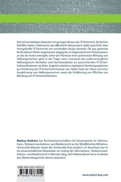 Produktbild: Au&szlig;ervertragliche Haftung bei mangelhafter IT-Sicherheit