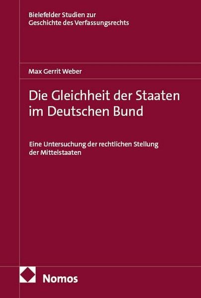 Produktbild: Die Gleichheit der Staaten im Deutschen Bund
