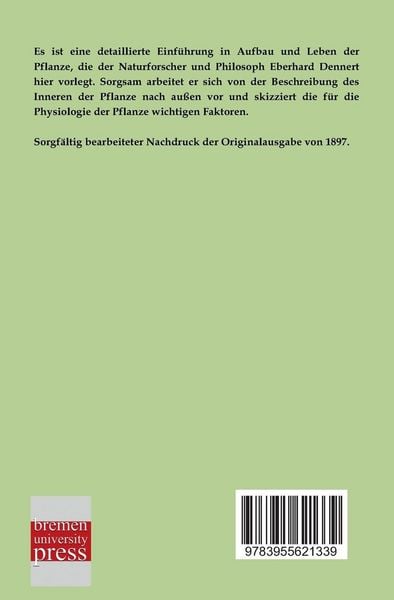 Produktbild: Die Pflanze - ihr Bau und ihr Leben