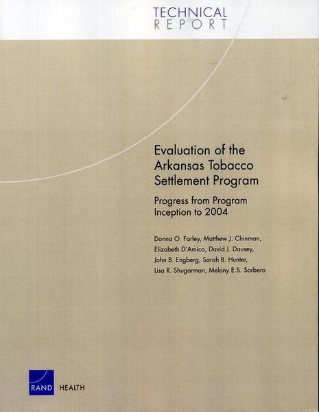 Produktbild: Evaluation of the Arkansas Tobacco Settlement Program