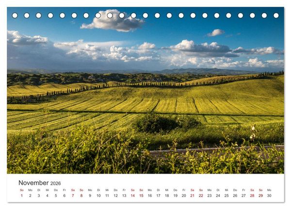 Produktbild: Gr&uuml;ne Farbt&ouml;ne Toskana (Tischkalender 2026 DIN A5 quer), CALVENDO Monatskalender
