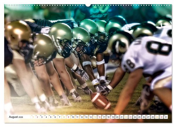 Produktbild: American Football - Power (hochwertiger Premium Wandkalender 2026 DIN A2 quer), Kunstdruck in Hochglanz