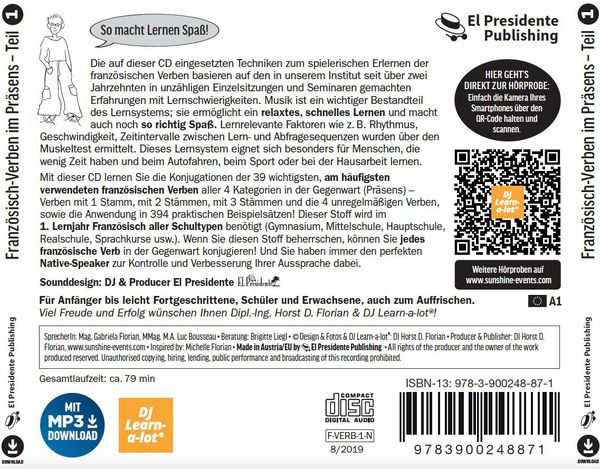 Produktbild: Franz&ouml;sisch-Verben spielerisch erlernt - Konjugationen im Pr&auml;sens - Teil 1