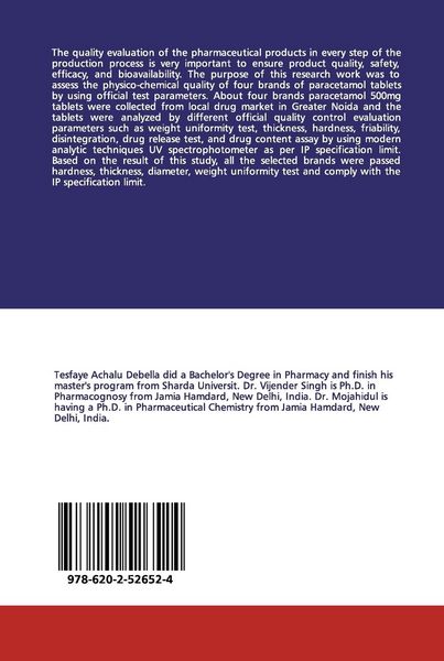 Produktbild: Physico-Chemical Evaluation of Four Brands of Paracetamol Tablets
