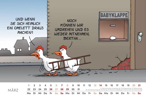 Produktbild: Uli Stein Tischkalender 2027: Monatskalender zum Aufstellen