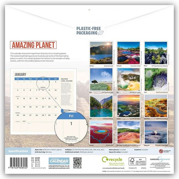 Produktbild: Amazing Planet &ndash; Fantastische Erde 2027 &ndash; Wand-Kalender