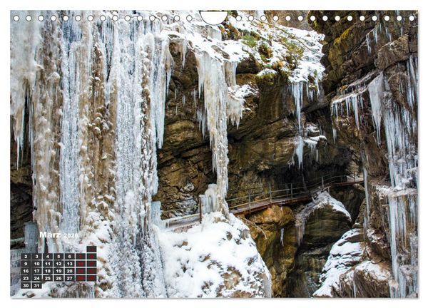 Produktbild: Winterzauber in der Breitachklamm bei Oberstdorf (Wandkalender 2026 DIN A4 quer), CALVENDO Monatskalender