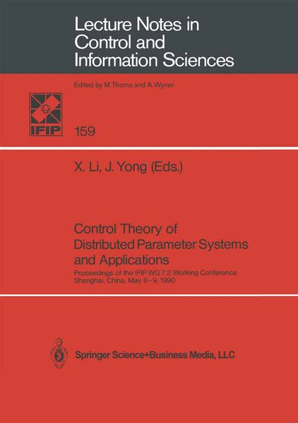 Produktbild: Control Theory of Distributed Parameter Systems and Applications