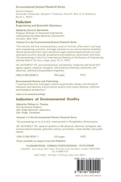 Produktbild: Environmental Pollution by Pesticides
