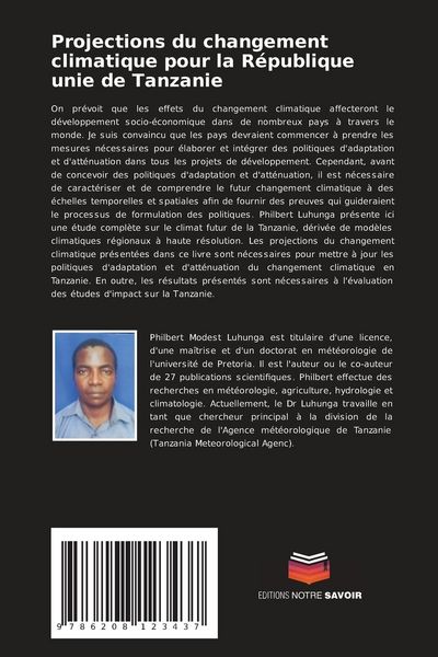 Produktbild: Projections du changement climatique pour la R&eacute;publique unie de Tanzanie