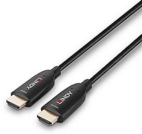 Produktbild: LINDY HDMI Anschlusskabel HDMI-A Stecker 10.00m Schwarz 38510 8K UHD HDMI-Kabel