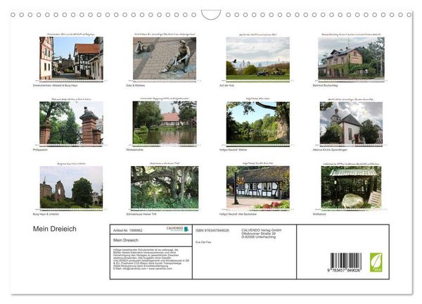 Produktbild: Mein Dreieich (Wandkalender 2026 DIN A3 quer), CALVENDO Monatskalender