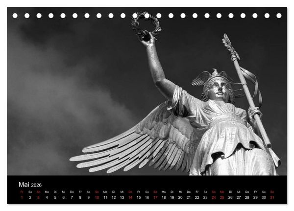 Produktbild: Berlin Monochrome (Tischkalender 2026 DIN A5 quer), CALVENDO Monatskalender