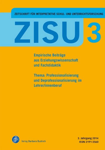 Produktbild: ZISU &ndash; Zeitschrift f&uuml;r interpretative Schul- und Unterrichtsforschung