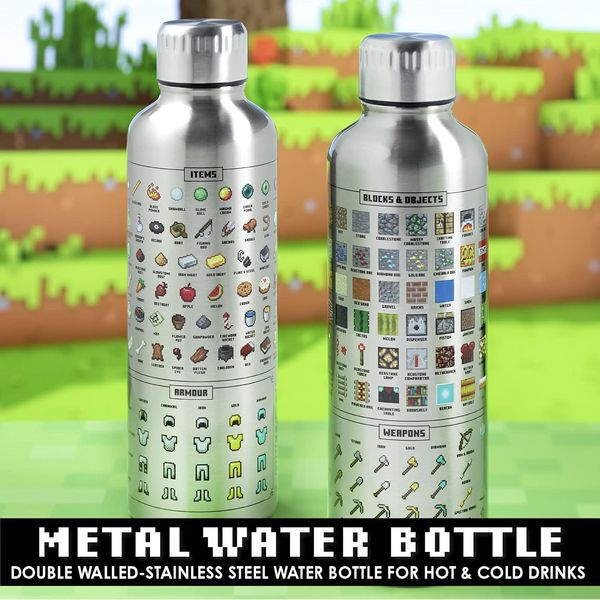 Produktbild: Minecraft Metall Wasserflasche