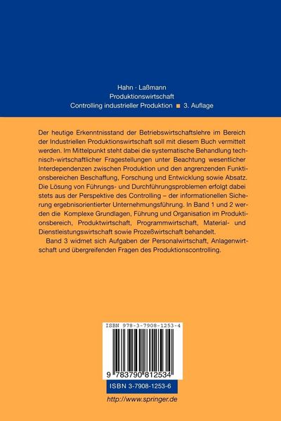 Produktbild: Produktionswirtschaft - Controlling industrieller Produktion