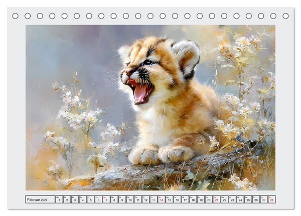 Produktbild: Bergl&ouml;wen. Kraftvolle Eleganz der Wildnis (Tischkalender 2027 DIN A5 quer), CALVENDO Monatskalender
