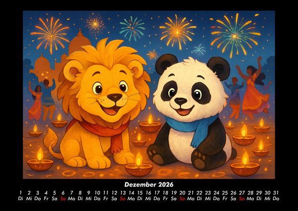 Produktbild: Buschi und Pippin - Abenteuer in Asien 2026 Fotokalender DIN A3