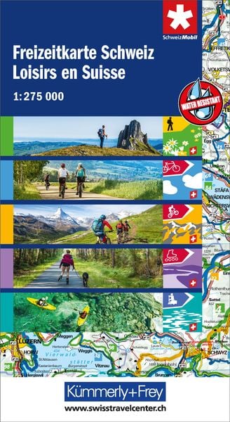 Produktbild: K&uuml;mmerly+Frey Wanderkarte Freizeitkarte Schweiz 1:275.000