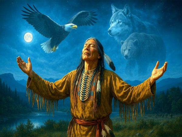 Produktbild: CALVENDO Puzzle Spirituelle indianische Reise | 1000 Teile Lege-Gr&ouml;&szlig;e 64x48cm Foto-Puzzle f&uuml;r gl&uuml;ckliche Stunden