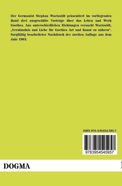 Produktbild: Goethe - Drei Vortr&auml;ge