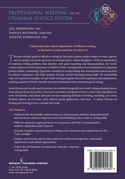 Produktbild: Professional Writing for the Criminal Justice System