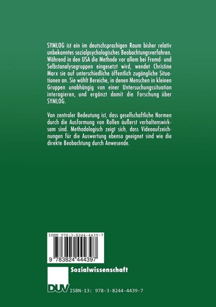 Produktbild: Das Beobachtungsverfahren SYMLOG in der Praxis
