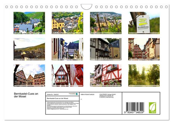 Produktbild: Bernkastel-Cues an der Mosel (Wandkalender 2026 DIN A4 quer), CALVENDO Monatskalender