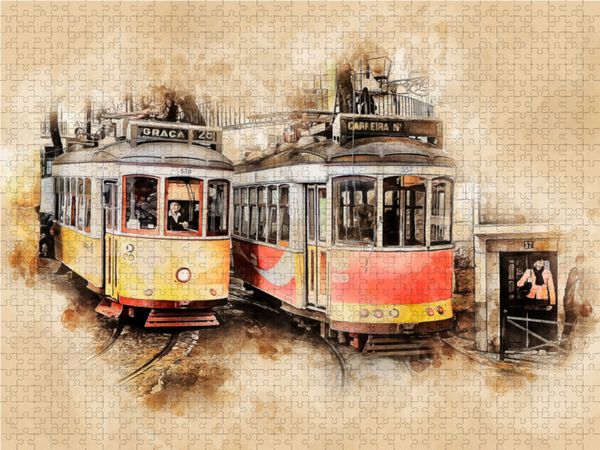 Produktbild: CALVENDO Puzzle Lissabon, Portugal 1000 Teile Lege-Gr&ouml;&szlig;e 64 x 48 cm Foto-Puzzle Bild von Peter Roder