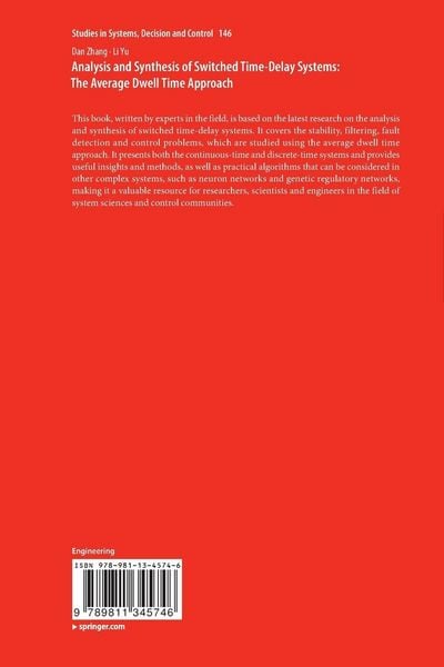 Produktbild: Analysis and Synthesis of Switched Time-Delay Systems: The Average Dwell Time Approach
