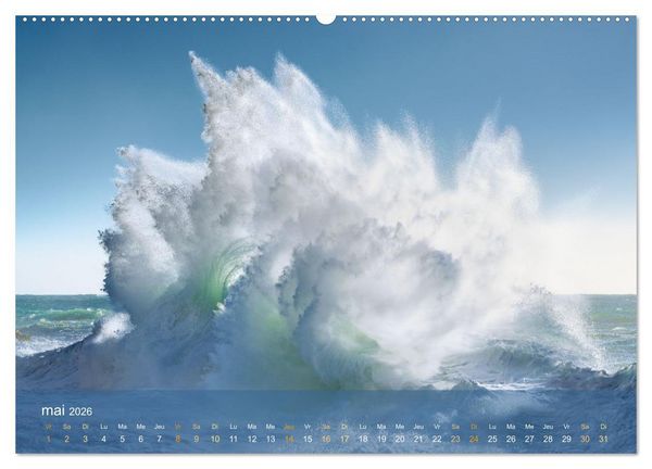 Produktbild: Dans des vagues - Le ballet &eacute;ternel de la mer (Calendrier mural 2026 DIN A2 vertical), CALVENDO calendrier mensuel