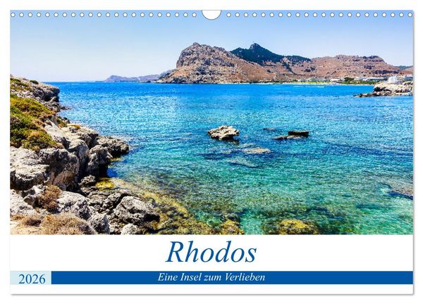 Rhodos - eine Insel zum Verlieben (Wandkalender 2026 DIN A3 quer), CALVENDO Monatskalender