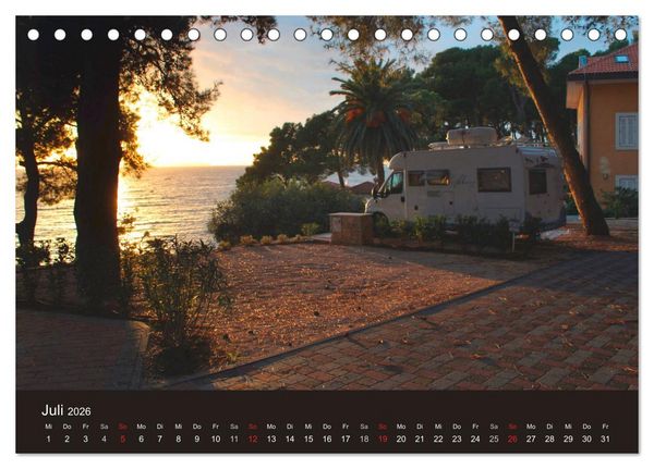 Produktbild: Wohnmobil-Reisen (Tischkalender 2026 DIN A5 quer), CALVENDO Monatskalender