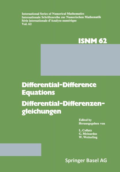 Produktbild: Differential-Difference Equations/Differential-Differenzengleichungen