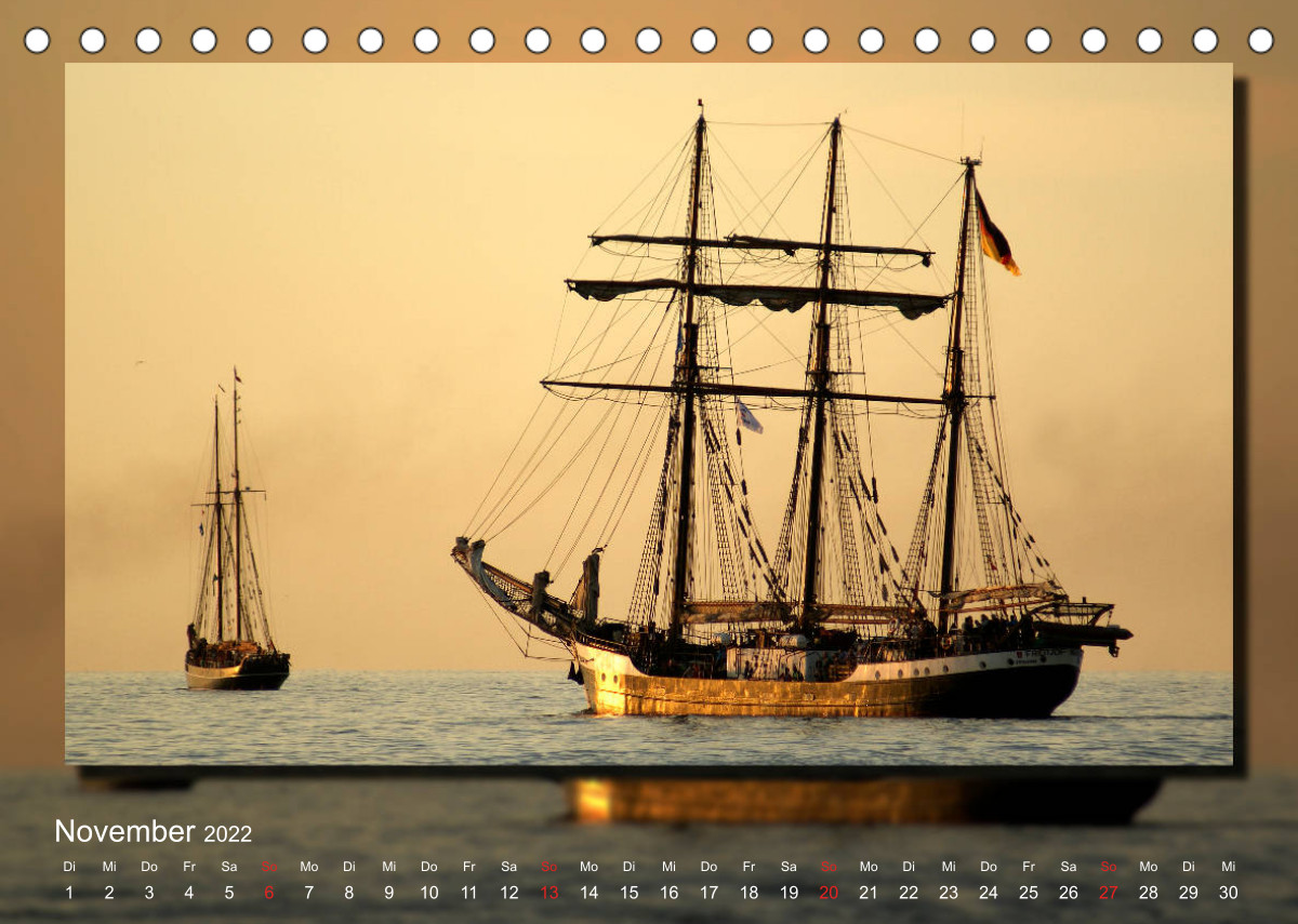 Produktbild: Abends am Meer (Tischkalender 2022 DIN A5 quer)