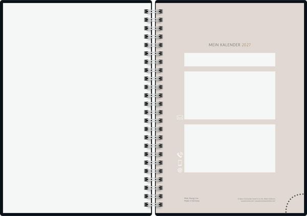 Produktbild: rido/id&eacute; 7021407017 Buchkalender Premium Young Line 2027 "Marble" A5, Papier