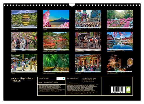 Produktbild: Japan - Hightech und Tradition (Wandkalender 2026 DIN A3 quer), CALVENDO Monatskalender