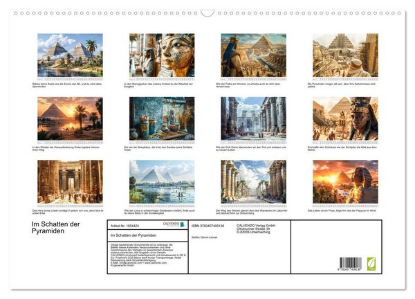 Produktbild: Im Schatten der Pyramiden (Wandkalender 2026 DIN A2 quer), CALVENDO Monatskalender