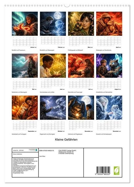 Produktbild: Kleine Gef&auml;hrten (hochwertiger Premium Wandkalender 2027 DIN A2 hoch), Kunstdruck in Hochglanz
