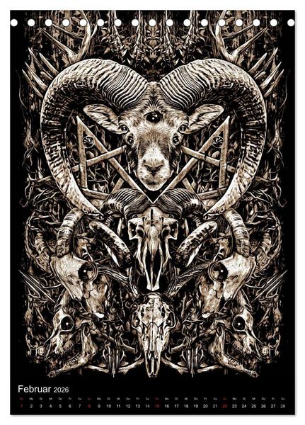 Produktbild: BLOODBOY/DARK ILLUSTRATION (Tischkalender 2026 DIN A5 hoch), CALVENDO Monatskalender